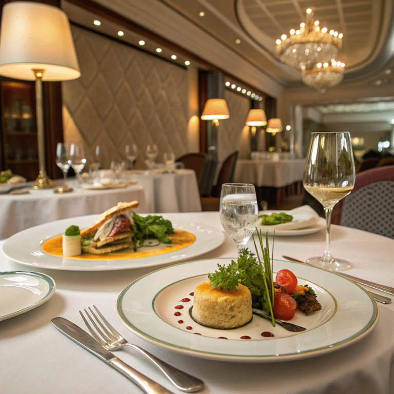 high end food in a high end restaurant